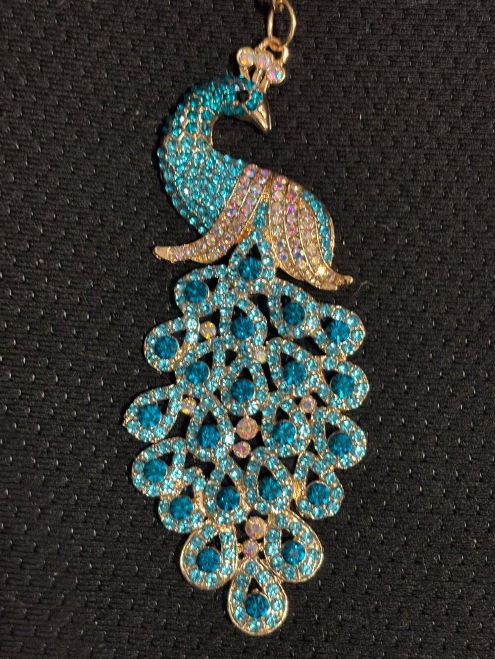 Large Peacock Purse charm/key ring - Picture 3 of 4